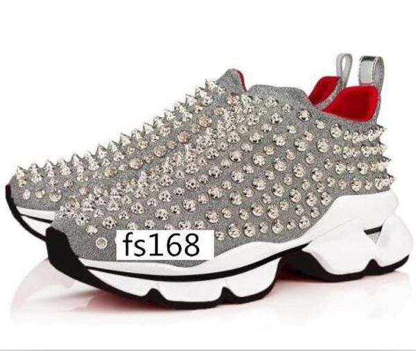 

delivery krystal spike sock donna flat neoprene sneakers designer luxury mens red bottoms shoes womens red sole shoes 2, Black