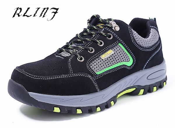 

rlinf summer mesh breathable and comfortable anti-smashing anti-piercing insulation safety shoes, Black