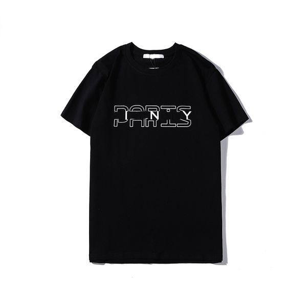 

2020 новых мужские дизайнерских тройники рубашки тавро тис топы дышащих сыпучие короткие рукава письмо печать топы рубашки lr191232, White;black