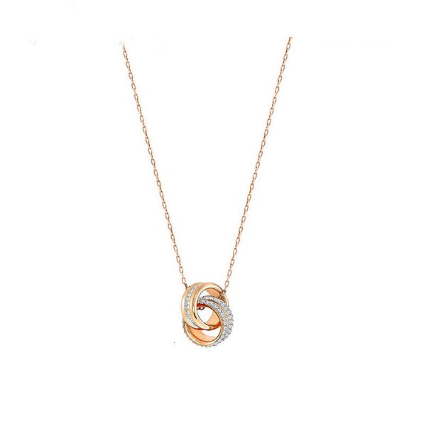 

mandy necklace double button fashion with three-dimensional junction, Silver