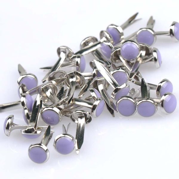 

50pcs enamel drip round diy brads scrapbooking embellishment fastener brad metal crafts decoration 6.5x14mm cp1516x