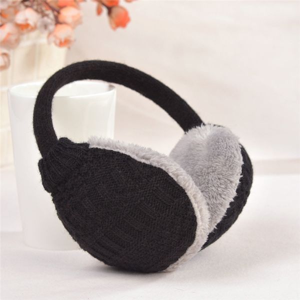 

removable earmuffs ear muffs winter ear warmer for women couple knitting headband warmer earlap fur earmuff oorwarmers r4, Blue;gray