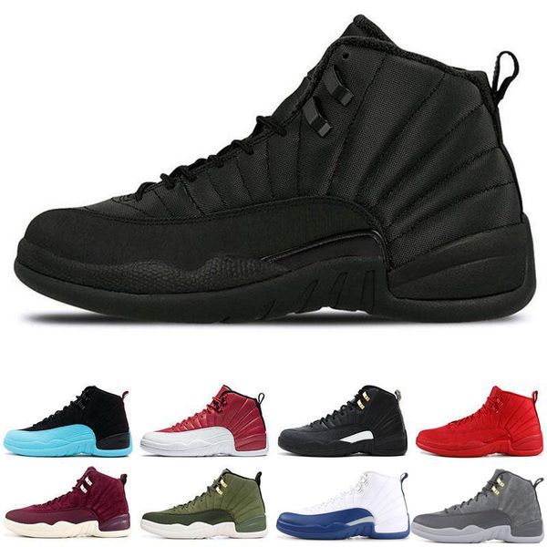 

12 12s высокое качество ovo белый gym red wntr грипп игры французский мастер баскетбол обувь мужчины такси синий cny кроссовки фиба шмель иг, White;red