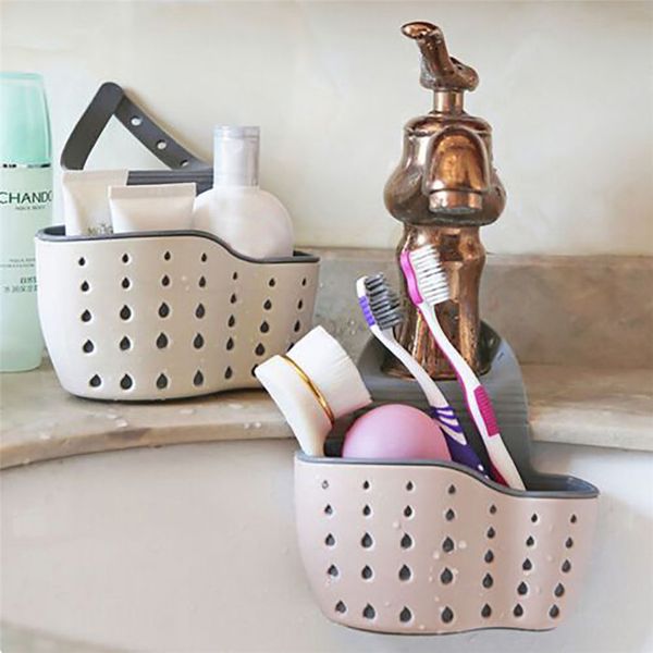 

sink shelf soap sponge drain rack bathroom snap-on kitchen storage suction cup kitchen organizer sink kitchen accessories wash