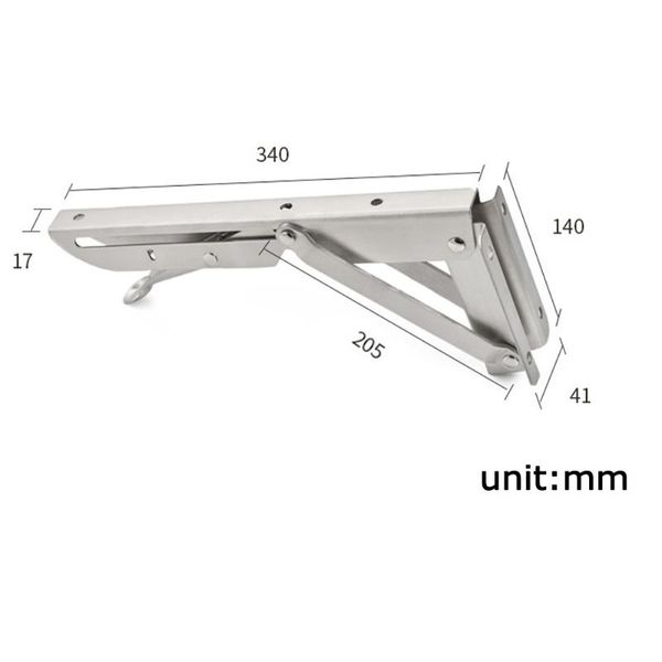 

2pcs stainless steel wall mounted shelf bracket l-shaped heavy duty supporter #