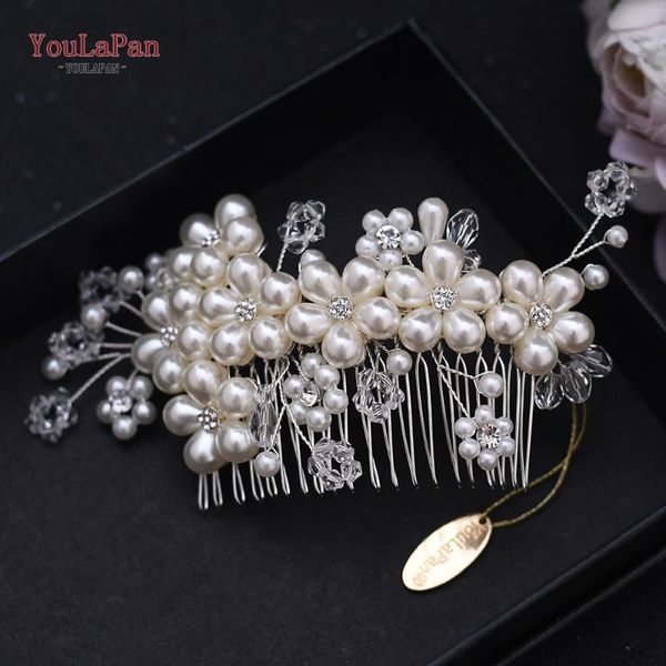 

ueen silver crystal bridal hair pins wholesale hair clips wedding tiara bride comb pearl wedding tiara jewelry hp05