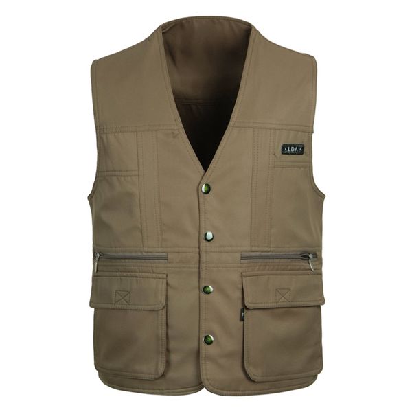 

spring autumn men's thin multi-pocket sleeveless jacket waistcoat male outdoor sports climbing fishing breathable vest, Gray;blue