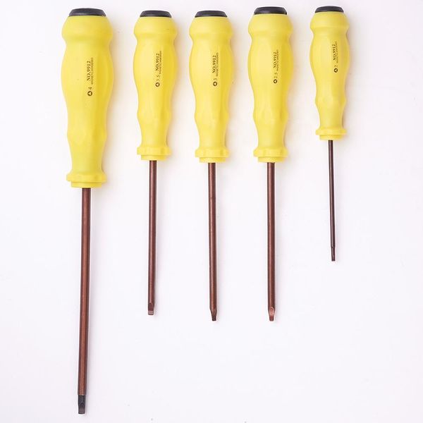 

new 2.0~4.0mm triangle screwdriver 195mm/270mm total length titanium plated s2 steel magnetic screwdriver set 1pcs/5pcs yellow