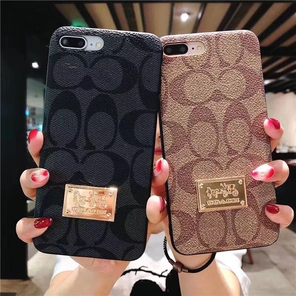 

one piece luxury pu leather designer phone cases for iphone xs max xr 6s 7 8plus back cover fashion classic phone case