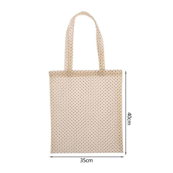 

mesh single shoulder bag shopping bag polka dot handbag casual dayback clear bags with large capacity for women