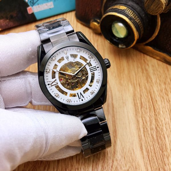 

2020 mens designer watches luxury ceramic bezel glide lock designer mens movement luxury watch sports fashion watches wristwatches, Slivery;brown