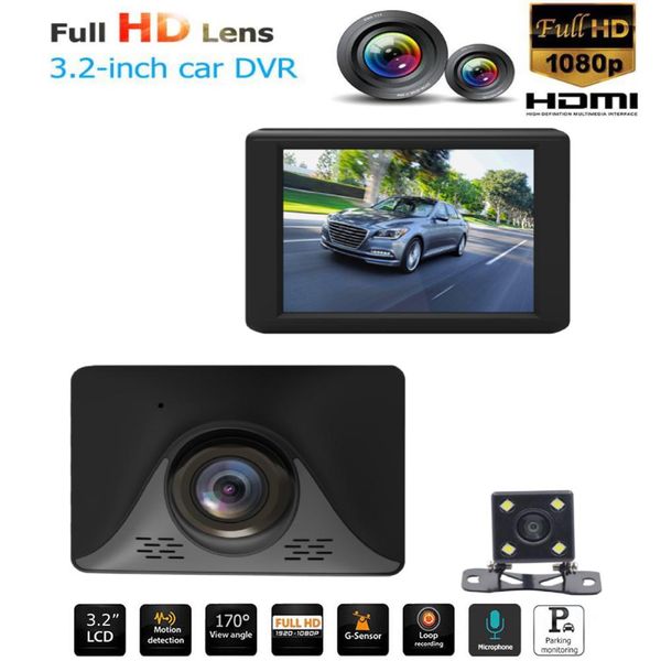

dragonpad mini car dvr camera dashcam full hd 1080p video registrator recorder g-sensor dual lens dash cam car electric item