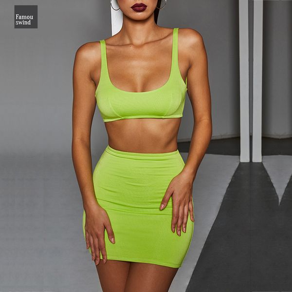 

2019 неон зеленый женщины платье из двух частей лето спинки сексуальное платье элегантный розовый платье клуба мини-роковой, Black;gray