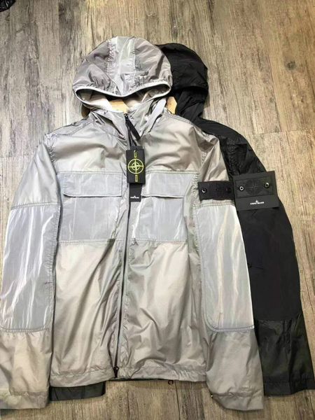 

2019 de igner treet retro trench coat men jacket couple hit color nylon titching ykk zipper acce hooded windbreaker