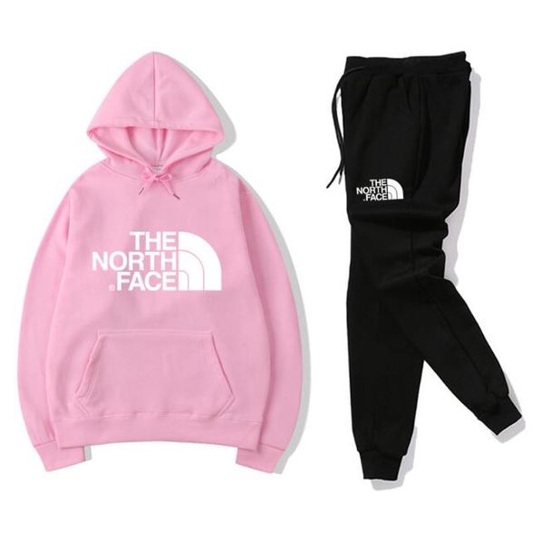 pink north face tracksuit