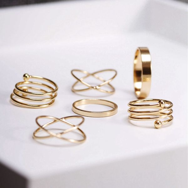 

fashion hyperbole stainless steel couple rings silver color wedding gold ring set women wedding jewelry accessories