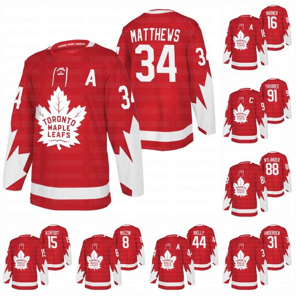 

womens 34 auston matthews toronto maple leafs 2020 alternate red john tavares mitch marner william nylander frederik andersen rielly jersey, Black;red