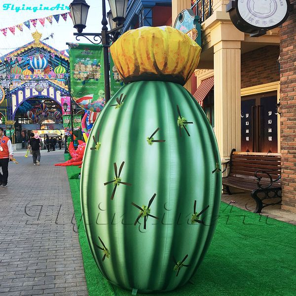 Plant Show Ball Cactus Flower Street Werbung Aufblasbarer Kaktus Aufgeblasene runde Kakteen für Vergnügungspark-Event