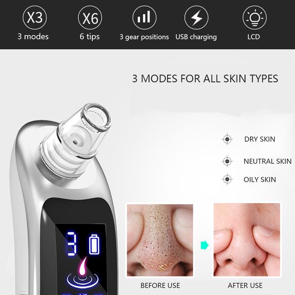 

electric blackhead vacuum cleaner acne pore skin care nose face deep cleansing suction machine facial beauty tools wholesale