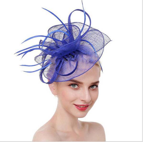 

headdress ball show bride feather hair trim hat hair trim, Silver
