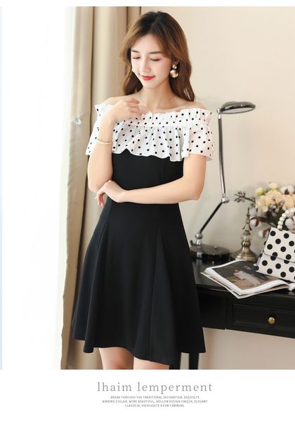 

wither black pure color skirt women fashion dress with short sleeves, Black;gray
