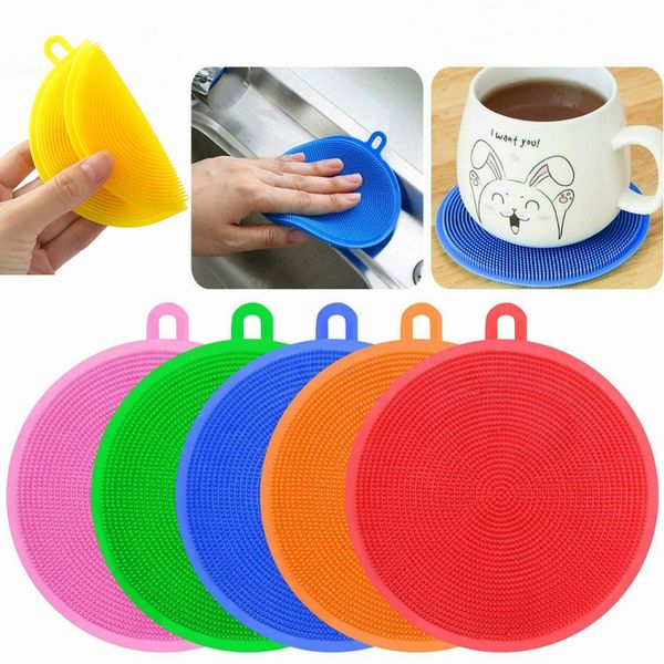 

silicone dish washing kitchen accessories brush bowl pot pan wash cleaning brushes cooking tool cleaner sponges scouring