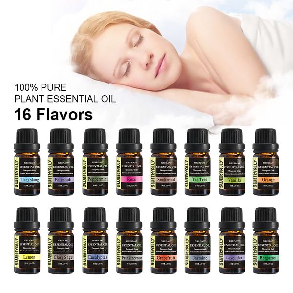 

10ml essential oils set aromatherapy kit therapeutic grade oils for body massage relax gift 12 flavors freshening essential oil