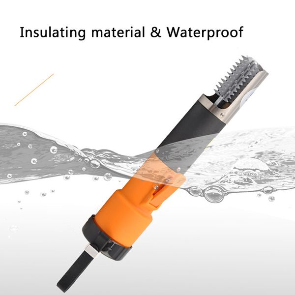 

electric fish scaler waterproof fishing scalers clean fish remover cleaner descaler scraper seafood tools eu / us plug