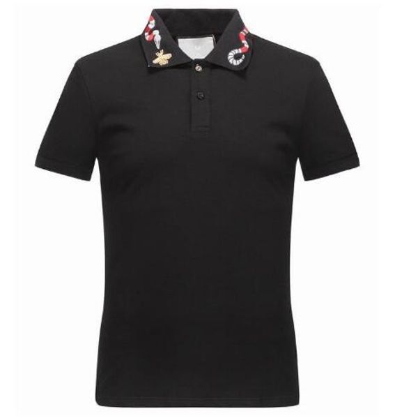

Italy luxury de igner polo hirt men fa hion embroidery garter nake little bee printing polo hirt men brand tee cotton t hirt