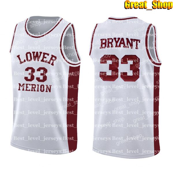 

12 high school 33 jersey ncaa mens white red wholesale basketball jerseys embroidery logos quality zcxkbjnzjcbv, Black;red