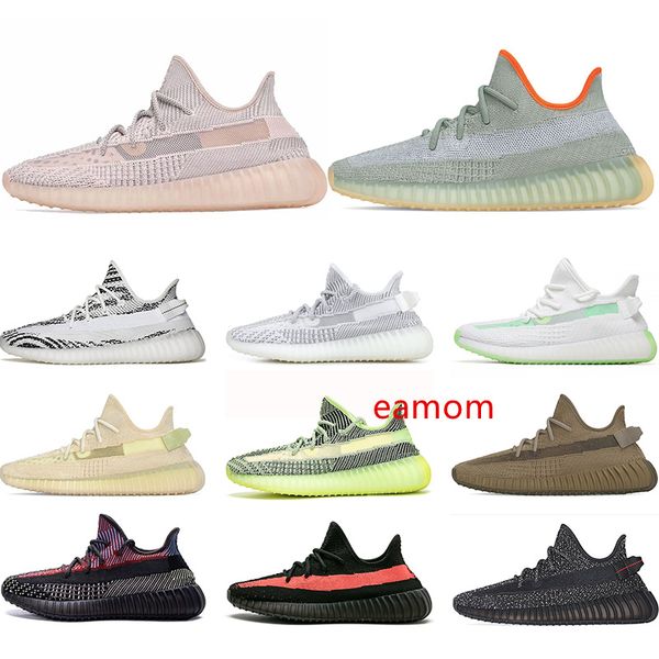 

высокое качество мужчины женщины кроссовки yecheil yeezreel yeshaya облако белый черный статический светоотражающий дизайнер мужские кроссов, Black