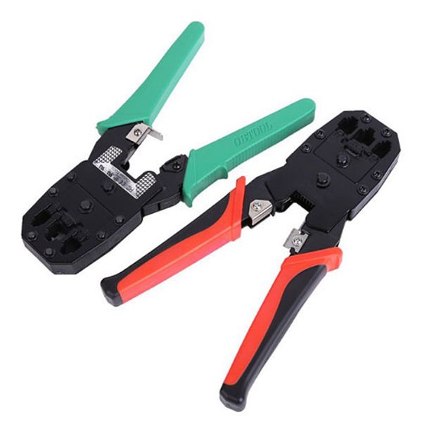 

doersupp cable crimper rj45 rj11 rj12 cat5 lan network tool kit cable tester stripper crimper plier dc 9v magnatic steel