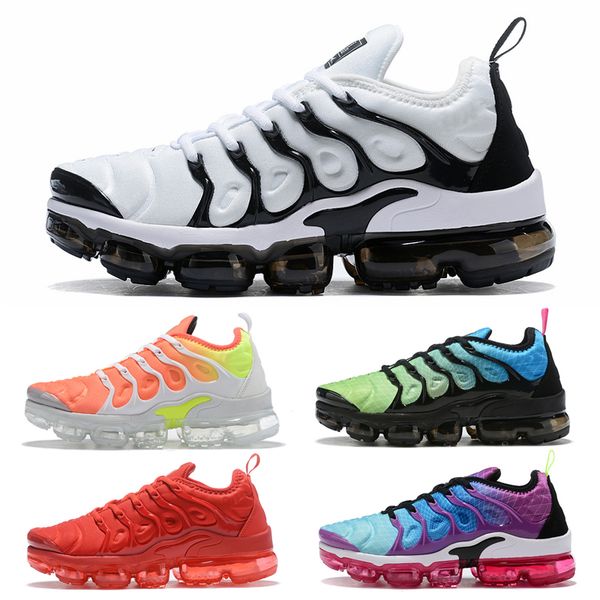 

tns designer shoes men women vapors tn plus fashion platform sneakers running shoes speed trainers runners jogging walking white, Black
