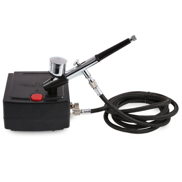 

dual action airbrush air compressor kit art painting spray gun sandblaster sandblast gun for art car model tattoo nail tools set
