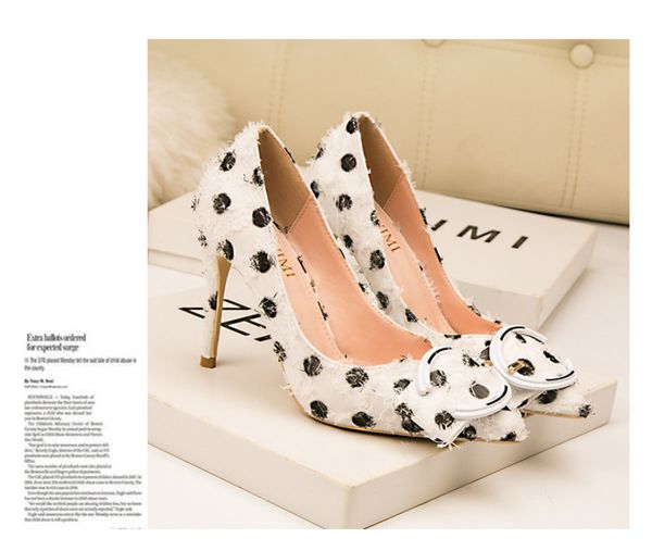 

fashion sequins fade heels, waterproof platform stiletto heels, Black