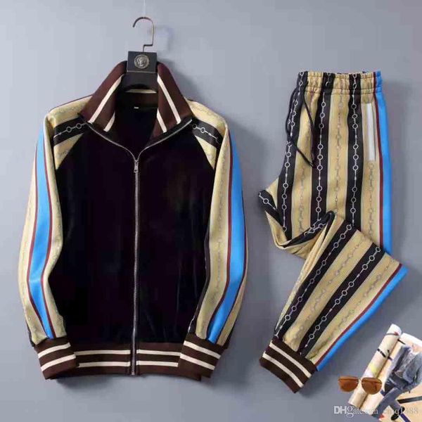 

casual sweatshirts sets brands letter printing running 2019 new sets sweatshirt tracksuit suits mens coats jackets casual sweats -3xl, Gray