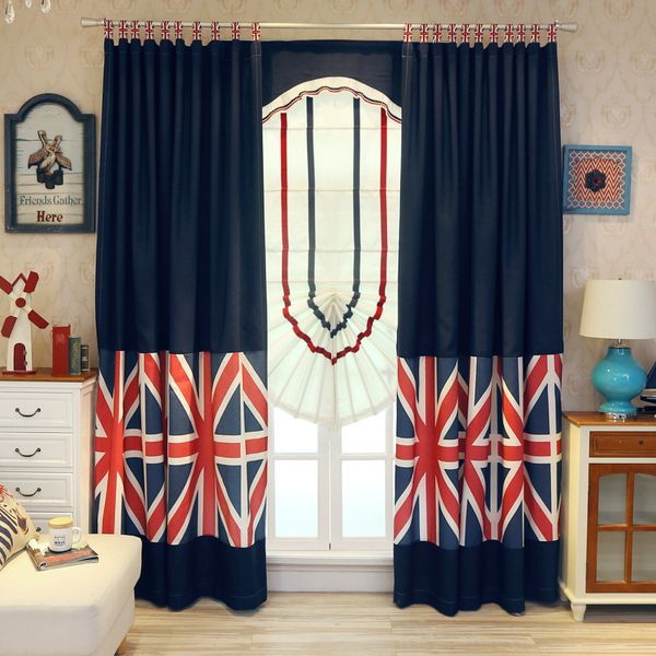 

british rome curtains for living dining room bedroom custom made of mediterranean children's room british flag curtain