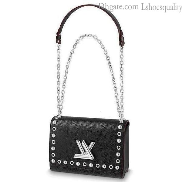 

2019 m53520 twist mm fashion v shaped black chain shoulder bags hobo handbags handles boston cross body messenger shoulder bags