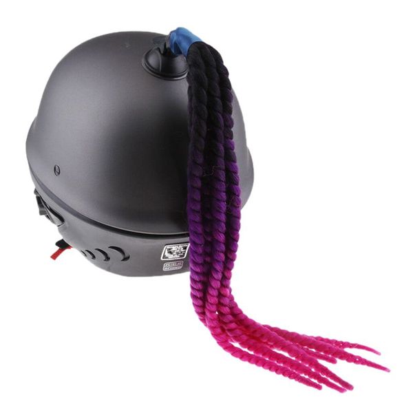 

motorcycle gradient ramp helmet braids wig twist braid motocross motorbike off road moto decor crochet braids punk style