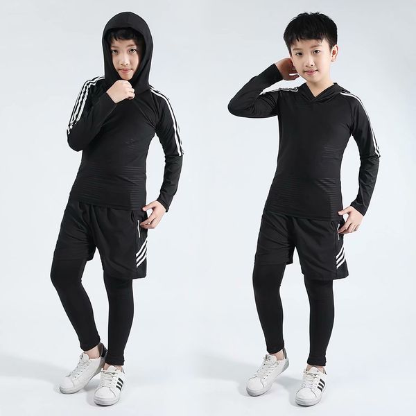 

2019 autumn and winter new thermal underwear children quick-drying elastic compression long men's casual thermal underwear set
