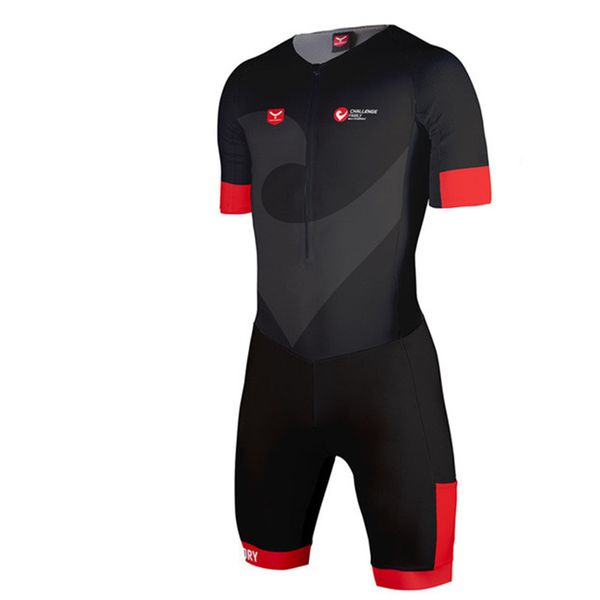 

taymoty trisuit triathlon suit men summer short sleeve skinsuit cycling ropa ciclismo swimming bodysuit triathlon bike clothing, Black;blue