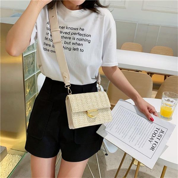 

crossbody сумки для женщин 2020 дизайн урожай соломы отпуск малый квадрат плеча сумка lady mini сумки мобильный кошелек