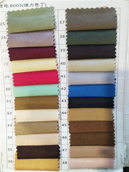 Campioni di colore con tessuto diverso materiale chiffon raso tulle velluto pizzo raso elastico taffettà organza in stock