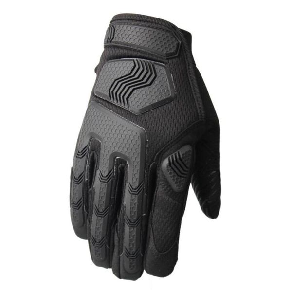 

tactical gloves army combat outdoor hiking non-slip climbing shooting paintball tactics full finger gloves men women, Black