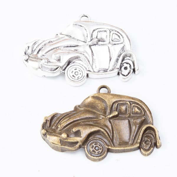 

30pcs 27*40mm ancient retro vintage car silver charms antique classic car pendant for bracelet earring necklace diy jewelry, Bronze;silver
