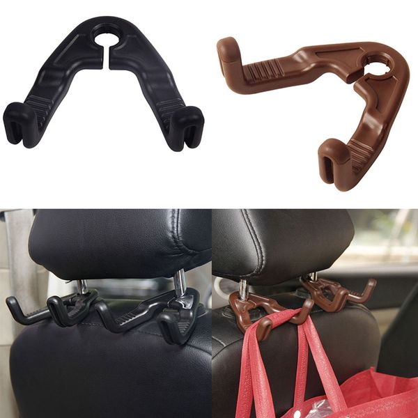 

2pcs/pair clips car seat hook auto headrest hanger bag holder for car bag purse cloth grocery storage auto fastener accessries