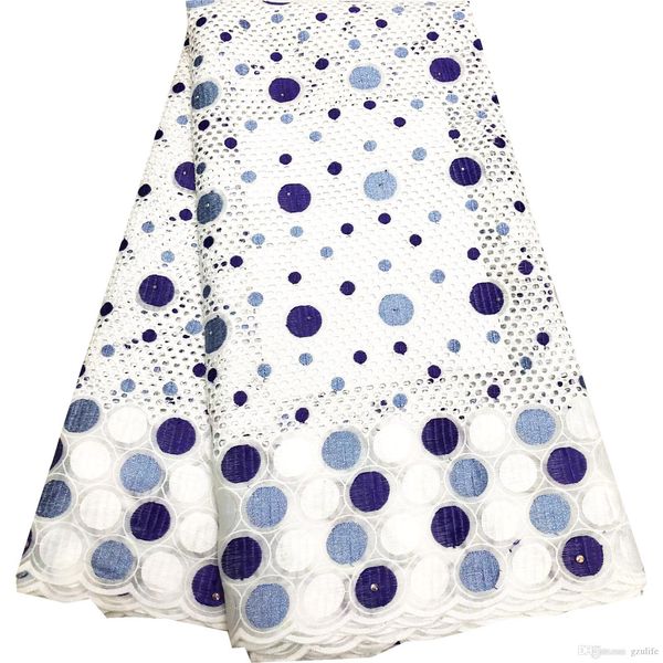 

class design circle cotton dry lace fabric white wedding nigerian lace fabrics swiss voile lace in switzerland sw-525, Black;white