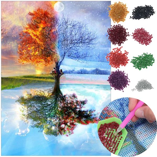 

diamond embroidery diy diamond painting scenic four seasons tree painting cross stitch rhinestone decoration