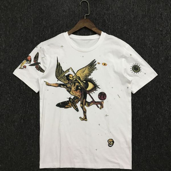 

20ss summer mens stylist t shirts fashion casual couples short sleeves comfortable star embroidery men women t-shir 2 colors, White;black