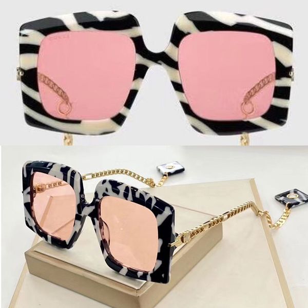 

classic fashion 0722s glasses polycarbonate sheet rectangular frame 0722 sunglasses men and women designer sunglasses with original box, White;black